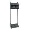 Børnegarderobe BST Kombination A, Startsektion 2 pladser B 600 mm, mørk grå