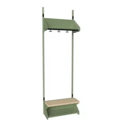 Børnegarderobe BST Kombination A, Startsektion 2 pladser B 500 mm, lys grå
