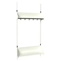 Børnegarderobe BST Kombination F, Startsektion 3 pladser B 900 mm, hvid