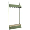 Børnegarderobe BST Kombination H, Startsektion 3 pladser B 900 mm, grøn