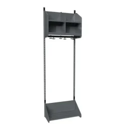 Børnegarderobe BST Kombination B, Startsektion 2 pladser B 600 mm, mørk grå