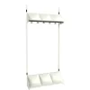 Børnegarderobe BST Kombination H, Startsektion 3 pladser B 900 mm, lys grå