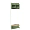 Børnegarderobe BST Kombination D, Startsektion 2 pladser B 600 mm, grøn