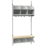 Børnegarderobe BST Kombination C, Startsektion 3 pladser B 900 mm, lys grå