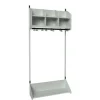 Børnegarderobe BST Kombination G, Startsektion 3 pladser B 900 mm, mørk grå
