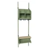 Børnegarderobe BST Kombination D, Startsektion 2 pladser B 500 mm, grøn