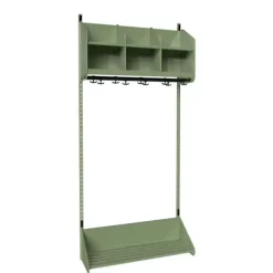 Børnegarderobe BST Kombination B, Startsektion 3 pladser B 900 mm, grøn