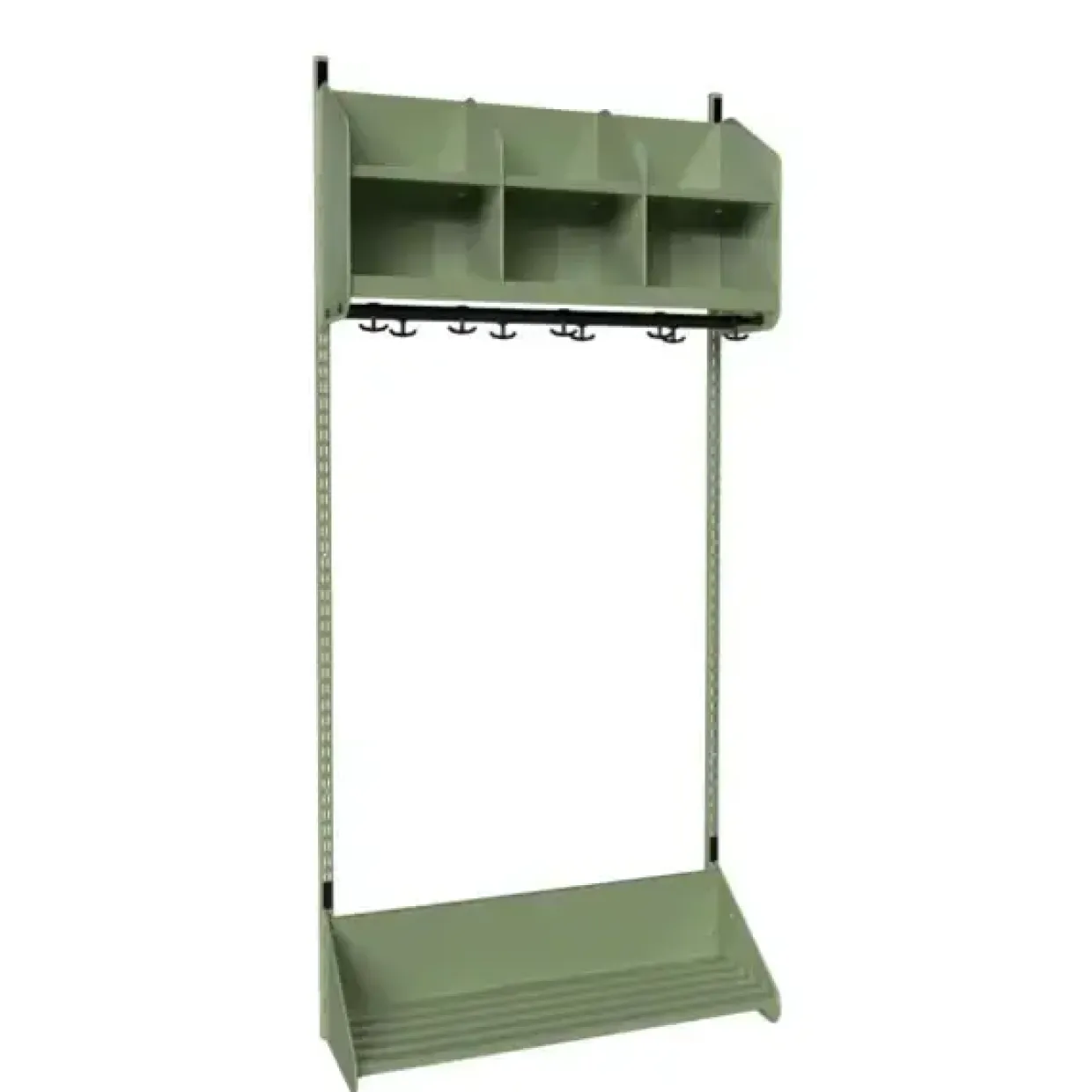 Børnegarderobe BST Kombination B, Startsektion 3 pladser B 900 mm, grøn