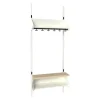 Børnegarderobe BST Kombination H, Startsektion 3 pladser B 750 mm, hvid