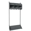 Børnegarderobe BST Kombination B, Startsektion 3 pladser B 900 mm, mørk grå