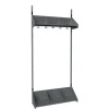Børnegarderobe BST Kombination E, Startsektion 3 pladser B 900 mm, mørk grå