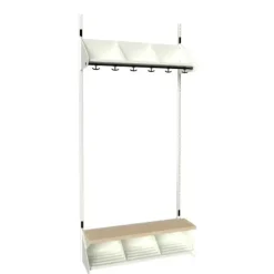 Børnegarderobe BST Kombination G, Startsektion 3 pladser B 900 mm, hvid