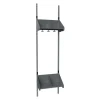 Børnegarderobe BST Kombination E, Startsektion 2 pladser B 500 mm, mørk grå