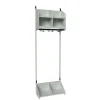Børnegarderobe BST Kombination H, Startsektion 4 pladser B 10000 mm, lys grå