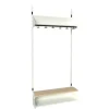 Børnegarderobe BST Kombination H, Startsektion 3 pladser B 900 mm, hvid