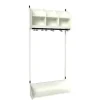 Børnegarderobe BST Kombination B, Startsektion 3 pladser B 900 mm, hvid