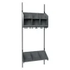 Børnegarderobe BST Kombination D, Startsektion 3 pladser B 900 mm, mørk grå