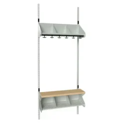 Børnegarderobe BST Kombination G, Startsektion 2 pladser B 600 mm, hvid