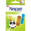 Børneplaster Nexcare Happy Kids dyr 2 størrelser assorteret åndbart hypoallergent - 20 stk