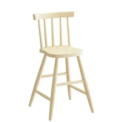 Børnestol Enkel 3172, klarlakeret massiv birk, siddehøjde 520mm