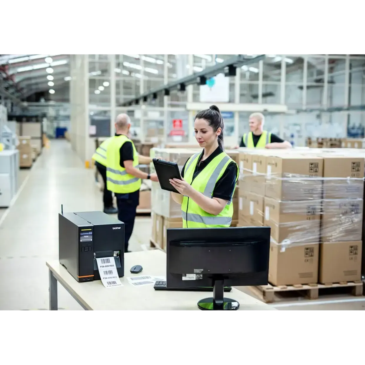 Brother labelprinter industriel TJ-4422TN med høj opløsning print touch farve