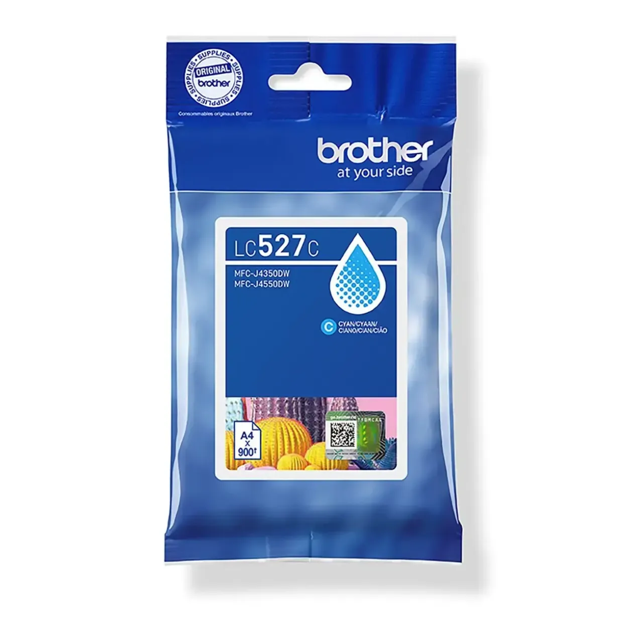 Brother LC527C, Blækpatron, Cyan, 900 sider, ink cartridge