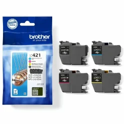 Brother LC421VAL, Blækpatron, Sort & Farvet, 200 sider, Sampak