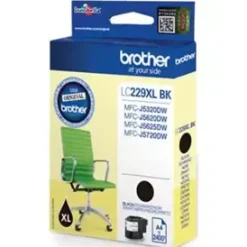 Brother LC229 XL, Blækpatron, Sort, 2400 sider