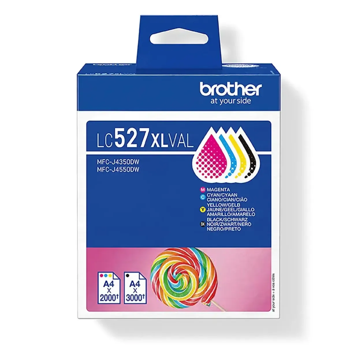 Brother LC527XLVAL, Blækpatron, CMYK, Multipack