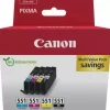 Canon CLI-551, Blækpatron, Sampak - 4 farver