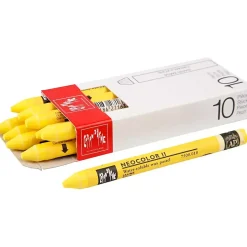 Caran d'Ache - Neocolor II tykkelse 8 mm L: 10 cm gul yellow (010) primærfarve - 10stk.