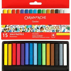Caran d'Ache - Neocolor I tykkelse 8 mm L: 5 cm ass. farver junior - 15stk.
