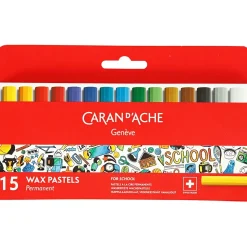 Caran d'Ache - Neocolor I tykkelse 8 mm L: 5 cm ass. farver junior - 15stk.