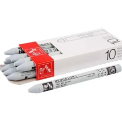 Caran d'Ache Neocolor I - tykkelse 8 mm L: 10 cm light grey (003) lys grå - 10stk.
