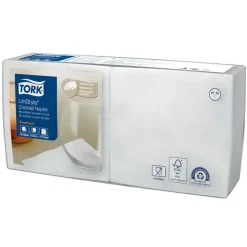 Cocktailserviet Tork Linstyle 1-lags 24cm hvid 100stk/pak