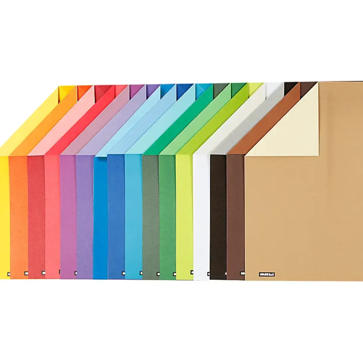 Color Bar rivekarton A4 21 x 30 cm 250 gram ass. farver ensfarvet karton - 160 ass. ark