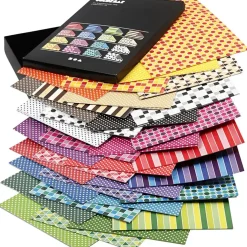 Color Bar rivekarton A4 21 x 30 cm 250 gram ass. farver mønstret karton - 160 ass. ark