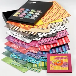 Color Bar rivekarton A4 21 x 30 cm 250 gram ass. farver mønstret karton - 160 ass. ark
