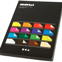 Color Bar rivepapir, A4 21x30 cm, 100 g, ass. farver, ensfarvet papir, 160ass. ark