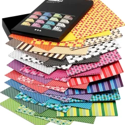 Color Bar rivepapir, A4 21x30 cm, 100 g, ass. farver, mønstret papir, 160ass. ark