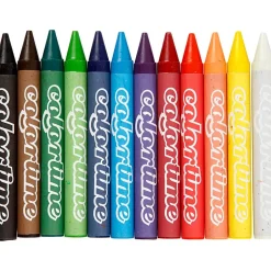 Colortime farvekridt - 11 mm tykkelse - 10 cm lange - 12 stk. i assorteret farver