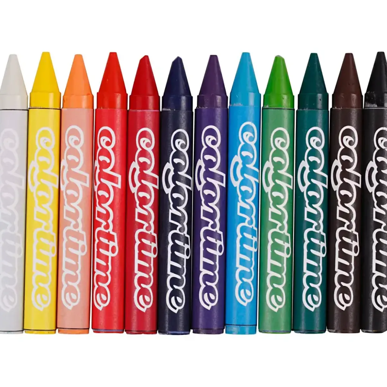Colortime farvekridt, tykkelse 11 mm, L: 10 cm, 5x48ass.