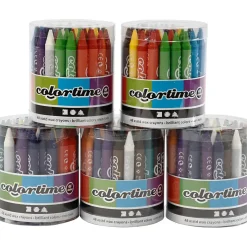 Colortime farvekridt, tykkelse 11 mm, L: 10 cm, 5x48ass.