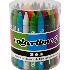 Colortime farvekridt, tykkelse 11 mm, L: 10 cm, 5x48ass.