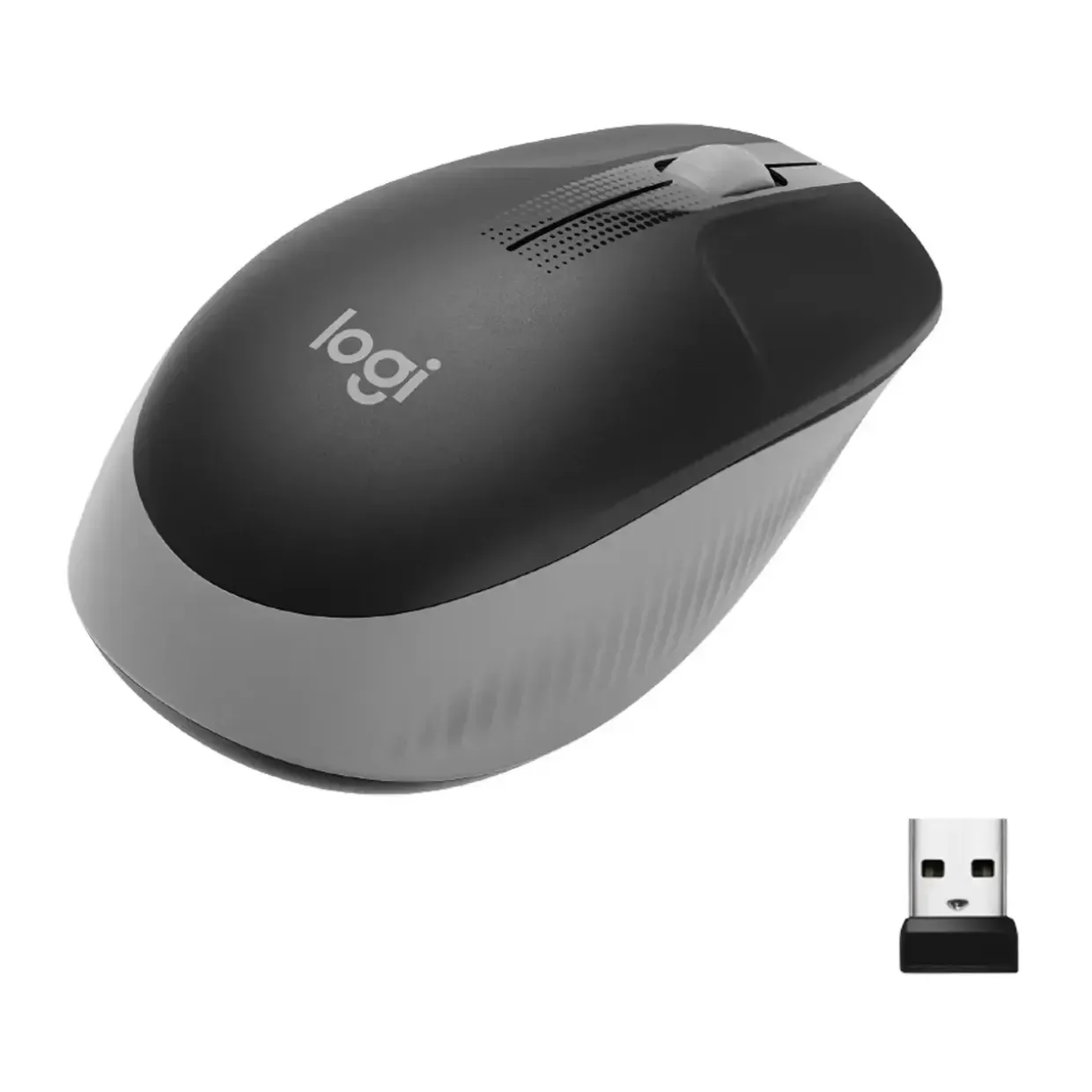 Computermus - Logitech M190 - Trådløs - Full-size - Grå