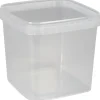 Condibøtte uden låg 12,8x12,8x11,8cm 1280 ml klar PP 1-rums - 180 stk