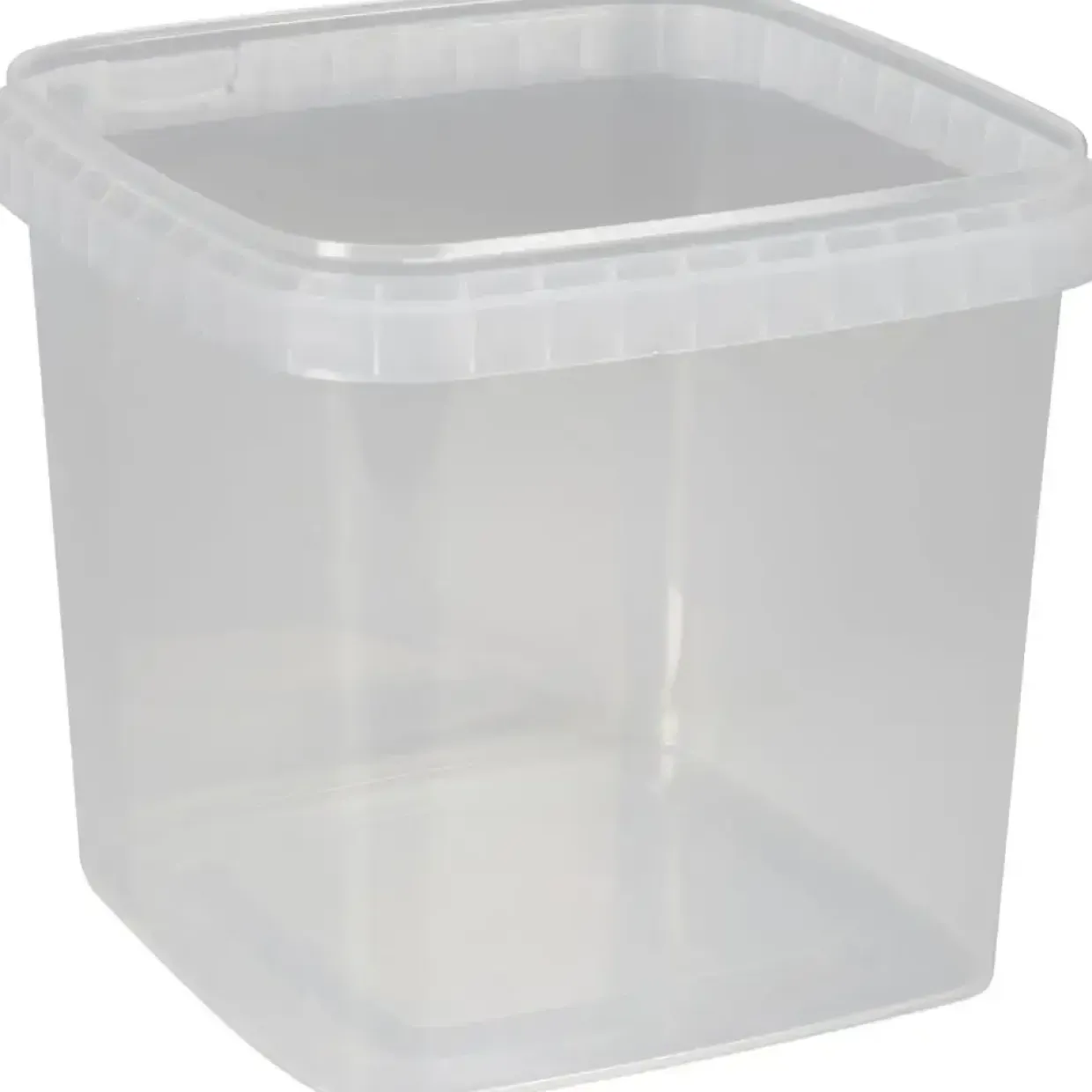 Condibøtte uden låg 12,8x12,8x11,8cm 1280 ml klar PP 1-rums - 180 stk