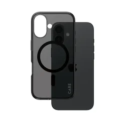 Cover - PanzerGlass CARE Smokey m. MagSafe - Sort - iPhone 16