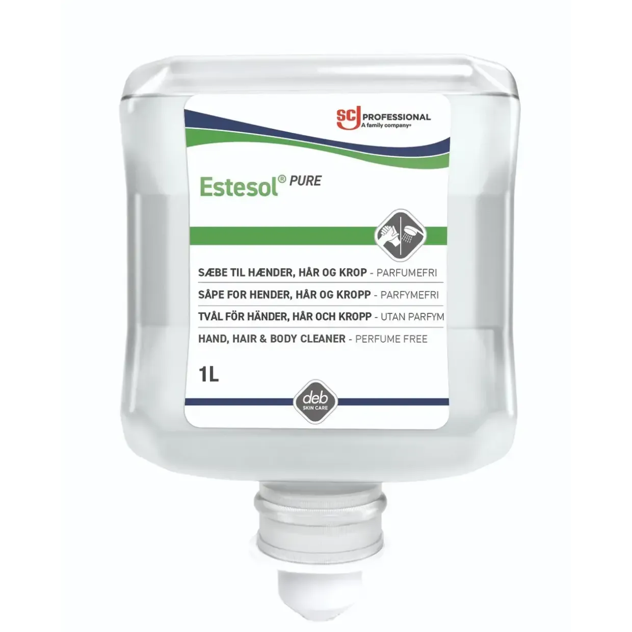 Cremesæbe Estesol Lotion PURE Ecolabel u Farve/Parfume til Dispenser 1 ltr - 6 fl x 1 ltr/krt