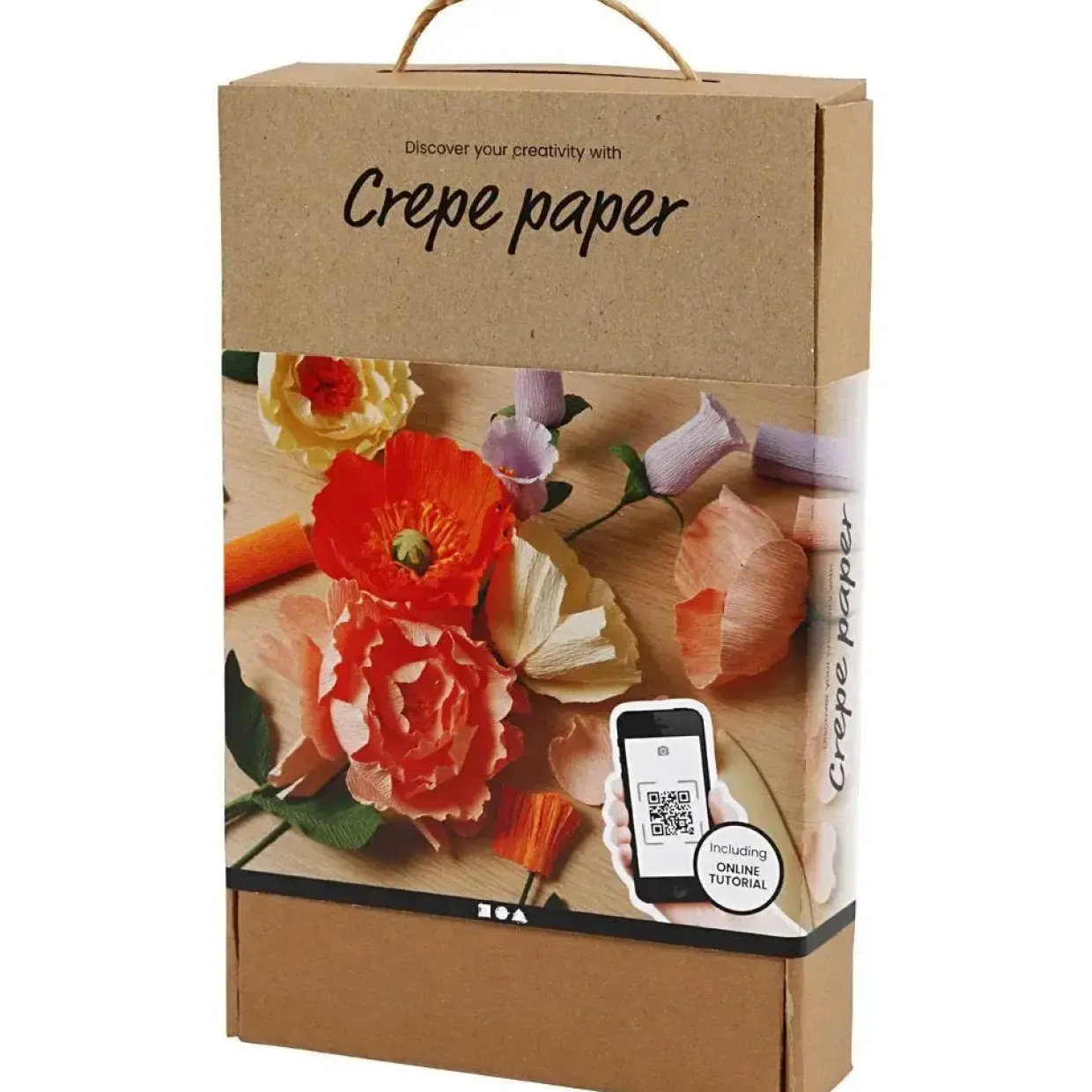 Crepe papir sæt med crepepapirblomster